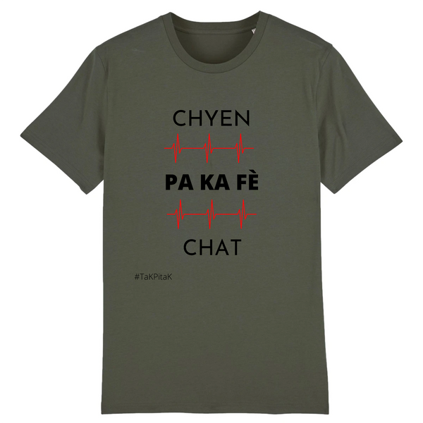 Chyen pa ka fè chat / Coupe Unisexe 100% Coton Bio